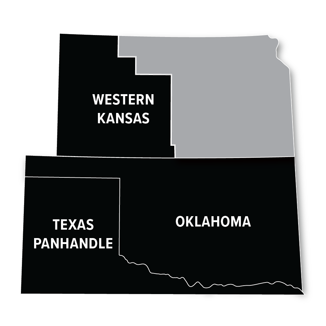 Western Kansas, Oklahoma and Texas Panhandle